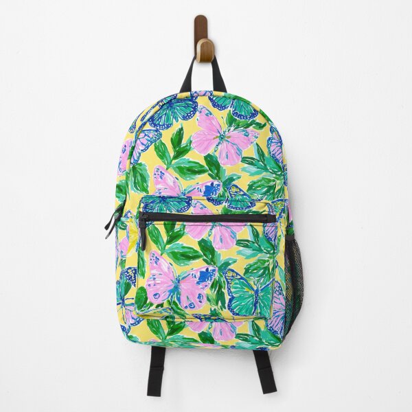 Item preview, Pink Green & Yellow Butterfly Pattern | Preppy Colorful Butterfly Design designed and sold by ThePreppyArtist.
