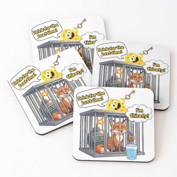 Item preview, Funny Fox In Cage Time Bomb Cartoon Graphic designed and sold by rich-moda.