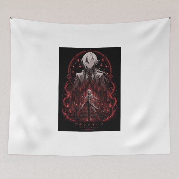 Item preview, Arlecchino Inspired Crimson Flame Anime Fantasy Artwork designed and sold by ijunk.