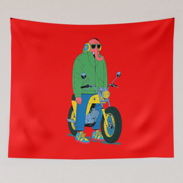 Item preview, Ganesha Streetwear Hoodie Motorcycle Retro Pop Art designed and sold by PANNARUK THAILAND.