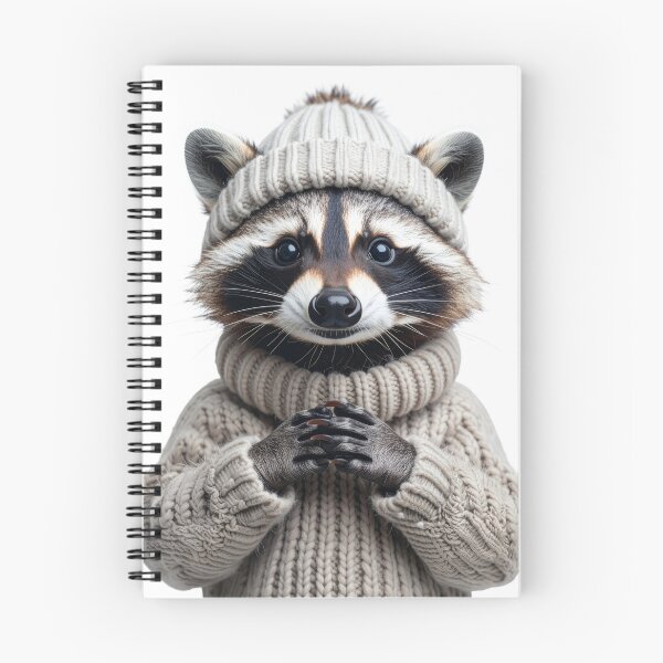 Item preview, Cozy Winter Raccoon in Cable-Knit Sweater - Aesthetic Animal Fashion Print - Warm Holiday Decor designed and sold by WildGentlemen.