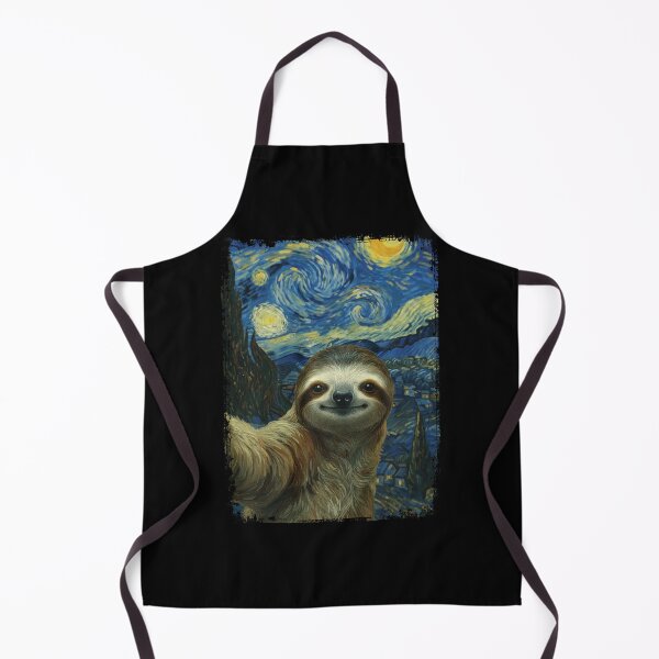 Item preview, Sloth Selfie Van Gogh Starry Night Funny designed and sold by Littermin.