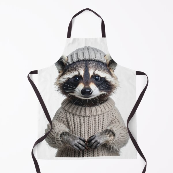 Item preview, Trendy Raccoon in Winter Knitwear Poster - Stylish Furry Wildlife Illustration - Cozy Christmas Animal Art designed and sold by WildGentlemen.