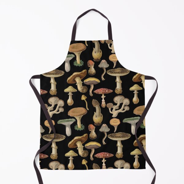 Item preview, Forest Mushrooms Collection Goblincore Pattern - Black designed and sold by CanisArt.