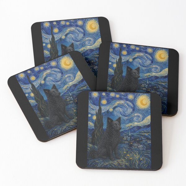 Item preview, Croatian Sheepdog Dog Van Gogh Starry Night  designed and sold by Littermin.