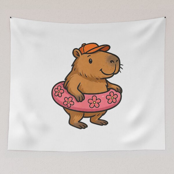 Item preview, Capybara Pool Party Cute Summer designed and sold by cakematel.