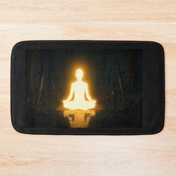 Item preview, Enlightened Warrior Meditation Dark Fantasy Spiritual Art designed and sold by jeehh.