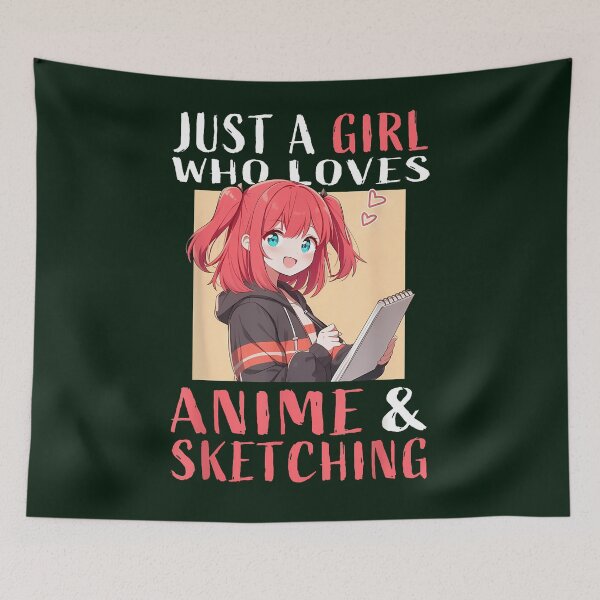 Item preview, Anime And Sketching For Girls Teens Manga Kawaii Japan T-Shirt designed and sold by AnvitaBolyard.
