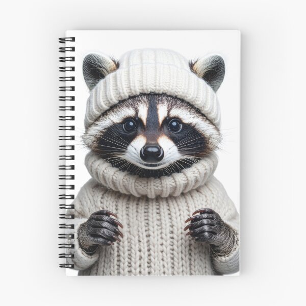 Item preview, Cozy Raccoon in Textured Knit Sweater Portrait - Winter Fashion Animal Illustration - Warm Holiday Aesthetic designed and sold by WildGentlemen.