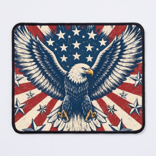 Item preview, Patriotic Bald Eagle Stars and Stripes Vintage American Pride 4th of July designed and sold by Oddifys.