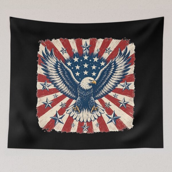 Item preview, Patriotic Bald Eagle Stars and Stripes Vintage American Pride 4th of July designed and sold by Oddifys.