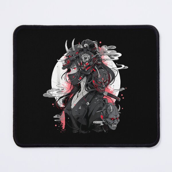 Item preview, Anime Girl Gothic Waifu Japanese Kawaii Otaku Oni Mask T-Shirt designed and sold by AnvitaBolyard.