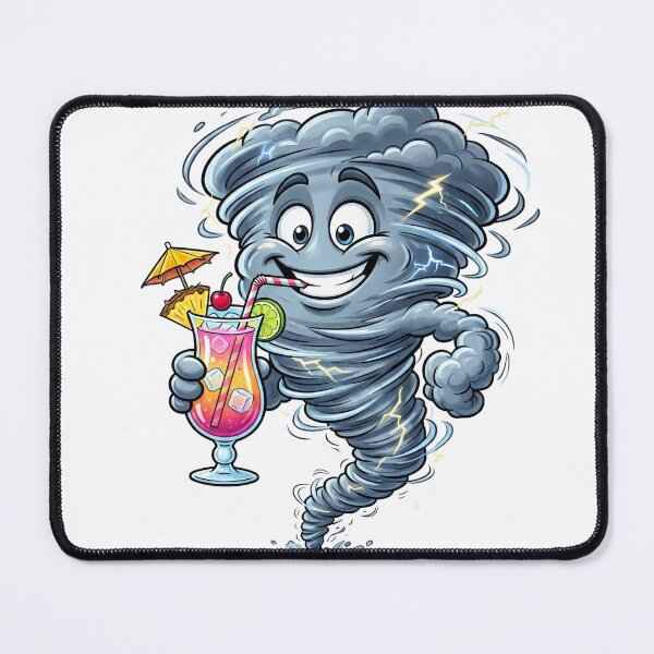 Item preview, Funny Tornado Drinking Cocktail Summer Cartoon designed and sold by rich-moda.