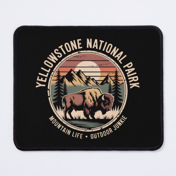 Item preview, Yellowstone National Park Buffalo Vintage Mountain Outdoor Adventure designed and sold by Zizo-DR44.