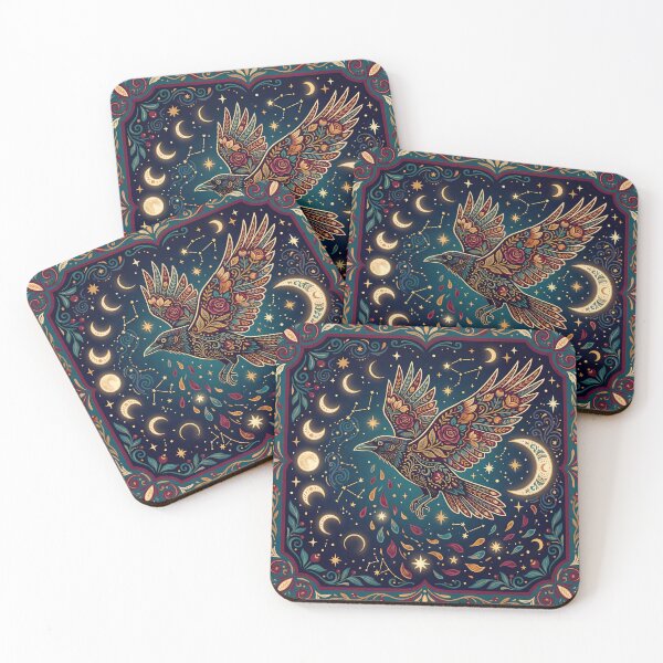 Item preview, Starry Sky Raven Flight designed and sold by ASTRAL ART LAB.