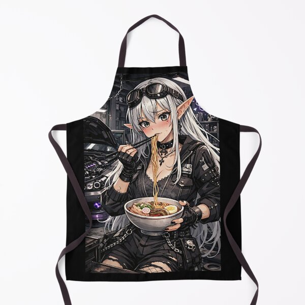 Item preview, Rita the Elf Mechanic Eating Ramen designed and sold by FilBlue.