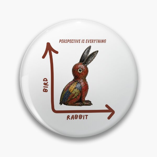 Item preview, Perspective Is Everything | Bird Rabbit Optical Illusion Metal Folk Art Design designed and sold by lazydogonline.