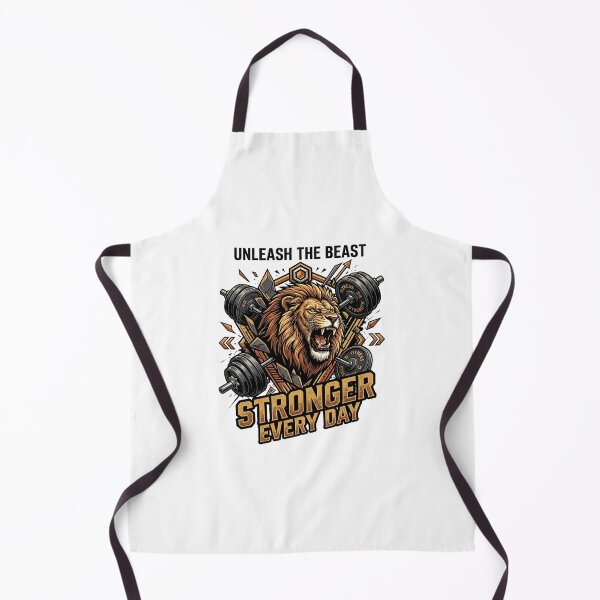Item preview, Stronger Every Day Lion Barbell Fitness Illustration designed and sold by Ponsak.