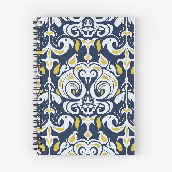 Item preview, Navy Blue Damask Pattern | Vintage Floral Ornamental Design designed and sold by Zymetryart.