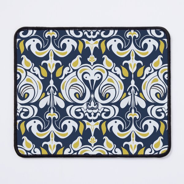 Item preview, Navy Blue Damask Pattern | Vintage Floral Ornamental Design designed and sold by Zymetryart.