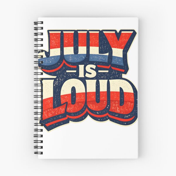Item preview, July Is Loud Retro Patriotic Typography designed and sold by RexNoise.