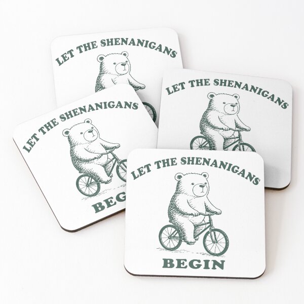 Item preview, Let The Shenanigans Begin Funny Bear On Bike Cyclist designed and sold by cakematel.