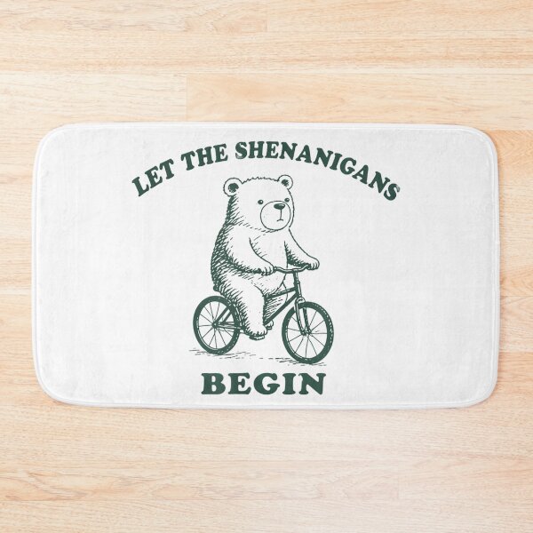 Item preview, Let The Shenanigans Begin Funny Bear On Bike Cyclist designed and sold by cakematel.