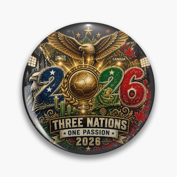 Item preview, Three Nations One Passion 2026 Vintage Soccer Celebration | USA Mexico Canada Fan Design designed and sold by VectorJoy.