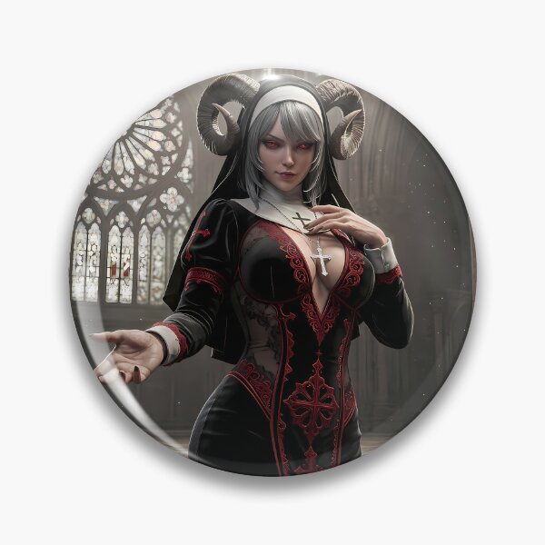 Item preview, Horned Nun designed and sold by GalleryBrisArt.