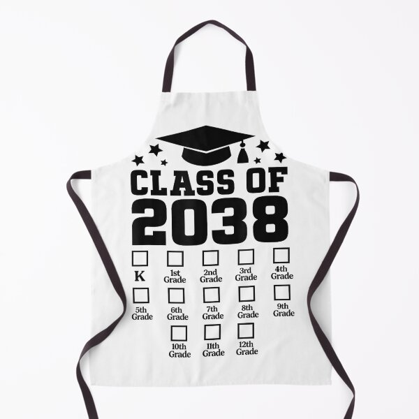 Item preview, Class of 2038 Grow With Me Checklist kindergarten 12th grade T-Shirt designed and sold by gidget-gadget.