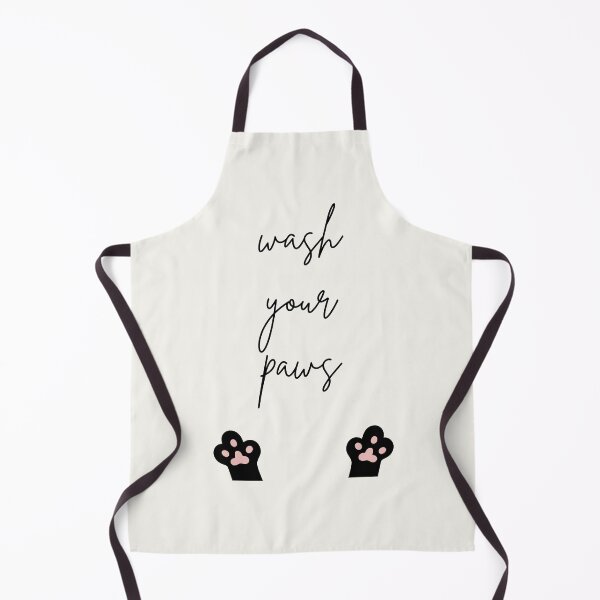 Item preview, Adorable Cat Paws Artwork with Funny Quote: "Wash Your Paws", Kitchen Dining Decor designed and sold by SpringTeaDesigns.