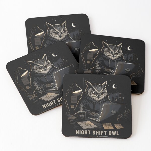 Item preview, Night Shift Owl Coffee Lover designed and sold by JalwaWear.