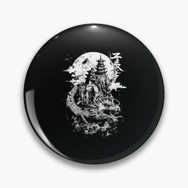 Item preview, Anime Japanese Goth Castle 2D Dragon Mountain Temple   designed and sold by KaidenceHeple.