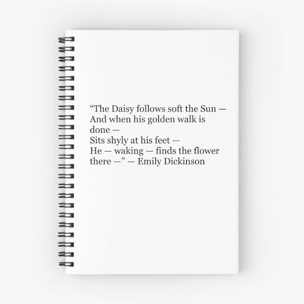 Item preview, The Daisy Follows Soft the Sun Emily Dickinson Poetry Quote Typography designed and sold by The Prose Atelier.