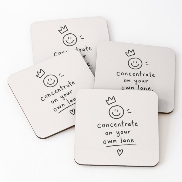 Item preview, Concentrate on Your Own Lane – Minimal Motivational Quote Doodle Design designed and sold by NBT-NOVA.