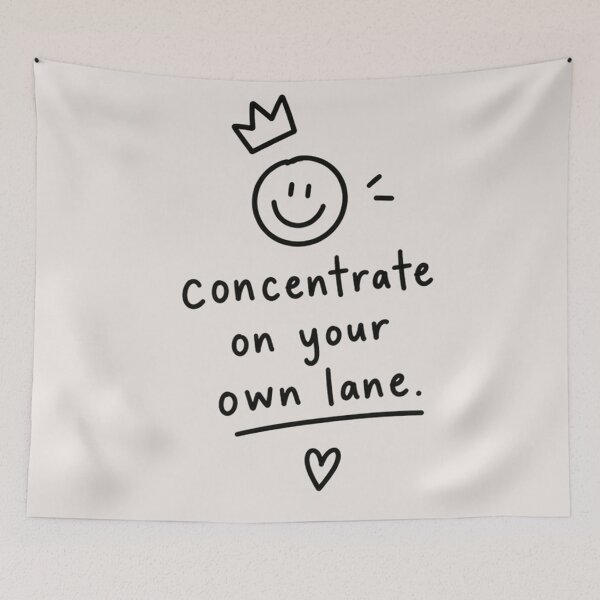 Item preview, Concentrate on Your Own Lane – Minimal Motivational Quote Doodle Design designed and sold by NBT-NOVA.