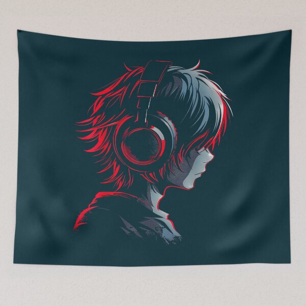 Item preview, Anime Manga Graphic Headphone Artwork Anime T-Shirt designed and sold by KaidenceHeple.