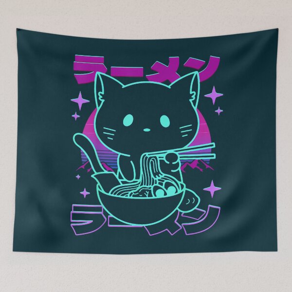 Item preview, Anime Ramen Cat Retro Japanese Noodles Aesthetic Kawaii Cat T-Shirt designed and sold by KaidenceHeple.