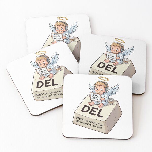 Item preview, Funny Cartoon Angel on Delete Button - Oops Wrong Button Sin Delete Gift designed and sold by rich-moda.