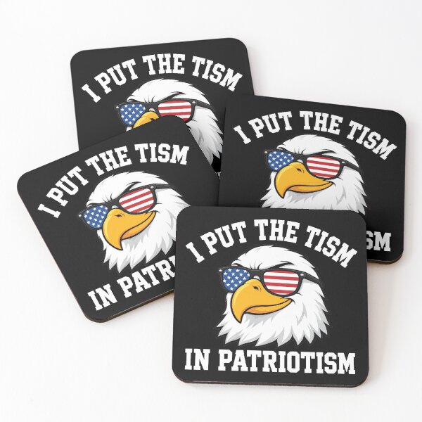 Item preview, I Put The Tism In Patriotism, American Eagle Flag designed and sold by NicowrmSArt.