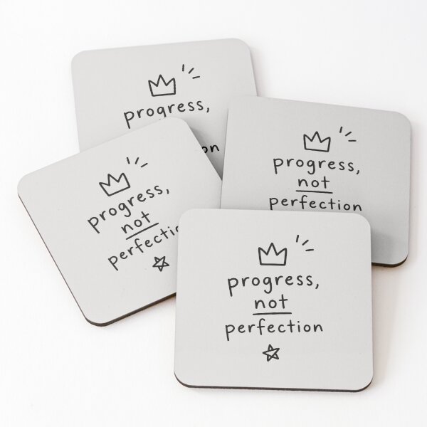 Item preview, Progress, Not Perfection | Motivational Handwritten Quote Design designed and sold by NBT-NOVA.