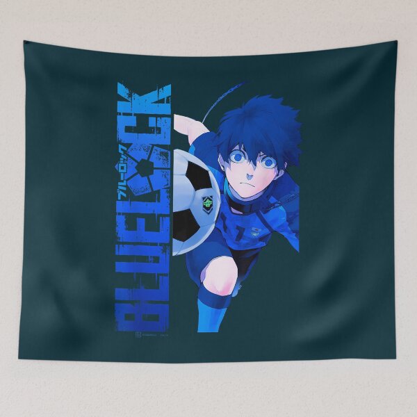 Item preview, Blue Lock Blue Soccer Ball Split Panels   designed and sold by KaidenceHeple.