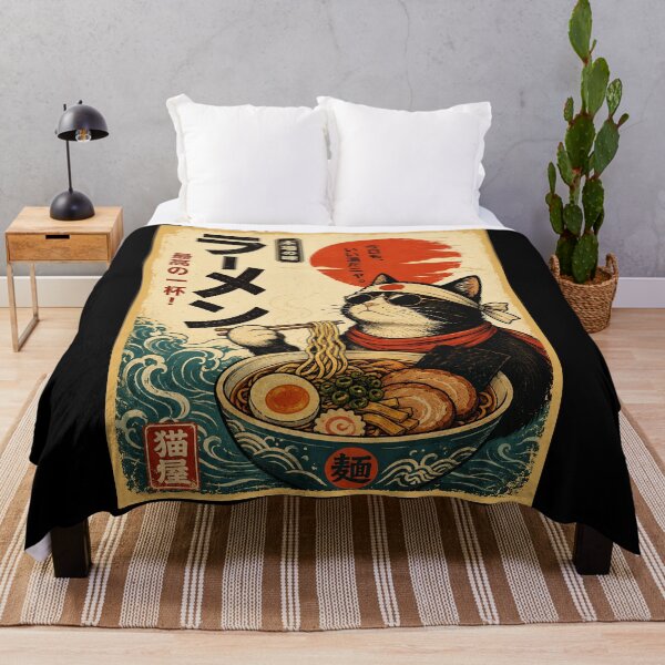 Item preview, Cool Ramen Cat Vintage Japanese Noodle Shop Poster designed and sold by ferminhays.