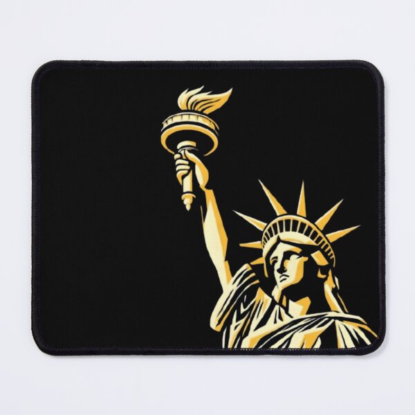 Item preview, Statue of Liberty Gold Minimal Illustration Patriotic 4th of July Independence Day Freedom USA designed and sold by Oddifys.