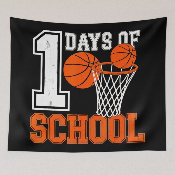 Item preview, 100 Days of School Basketball Celebration with Retro Hoops Style designed and sold by allistermariam.