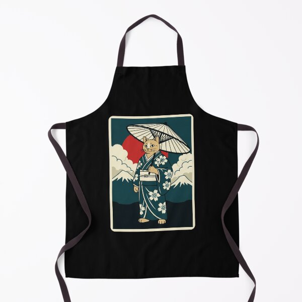 Item preview, Kimono Cat Beneath Paper Umbrella Vintage Japanese Inspired designed and sold by JordynLadukeg65.