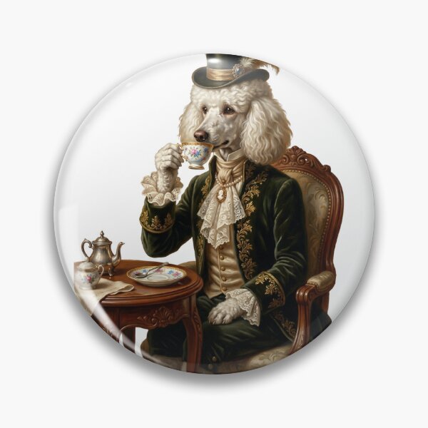Item preview, Poodle High Tea Aristocrat Victorian Classic Portrait designed and sold by PictoVibe.