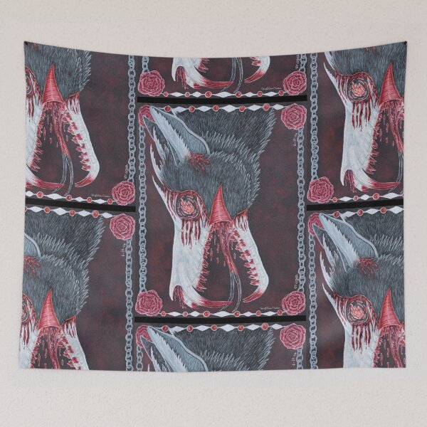 Item preview, Demon wolf in colored pencils  designed and sold by WolfRaven Creations.