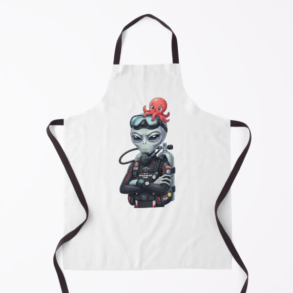 Item preview, Alien Scuba Diver with Little Octopus on Head designed and sold by Sunkhung.