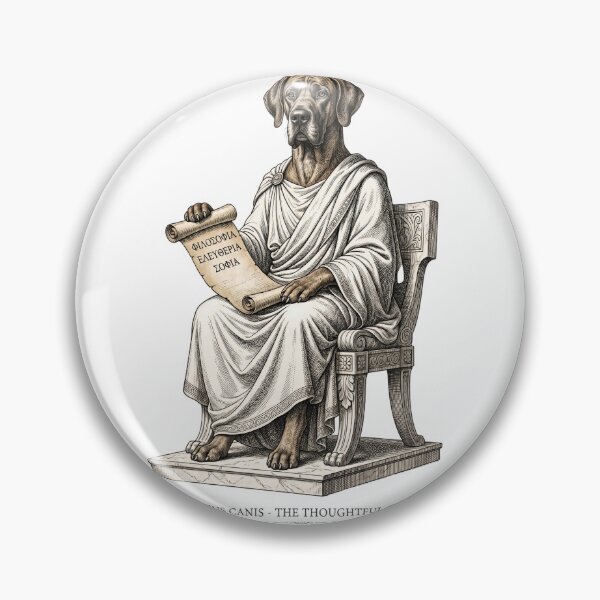 Item preview, Great Dane Classical Philosopher Ancient Greek Dog designed and sold by PictoVibe.